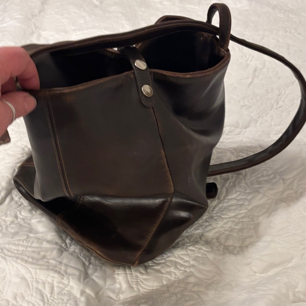 Liz Claiborne Dark Brown Leather Backpack